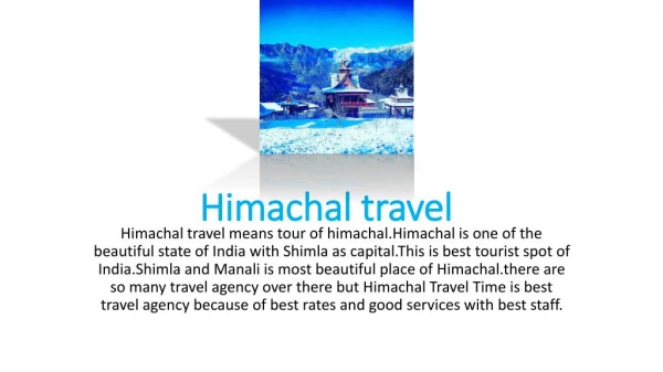 Best Travel Agency of Himachal | Himachal Travel Time