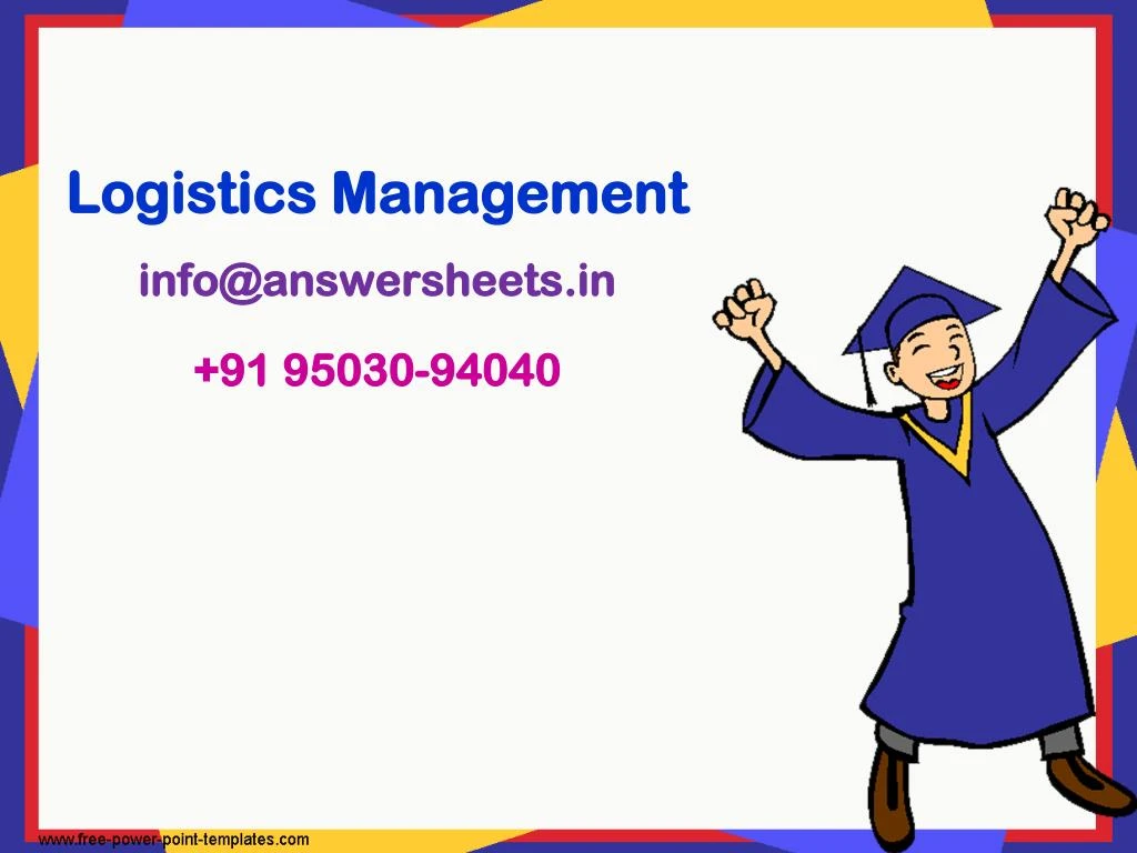 logistics management info@answersheets in 91 95030 94040