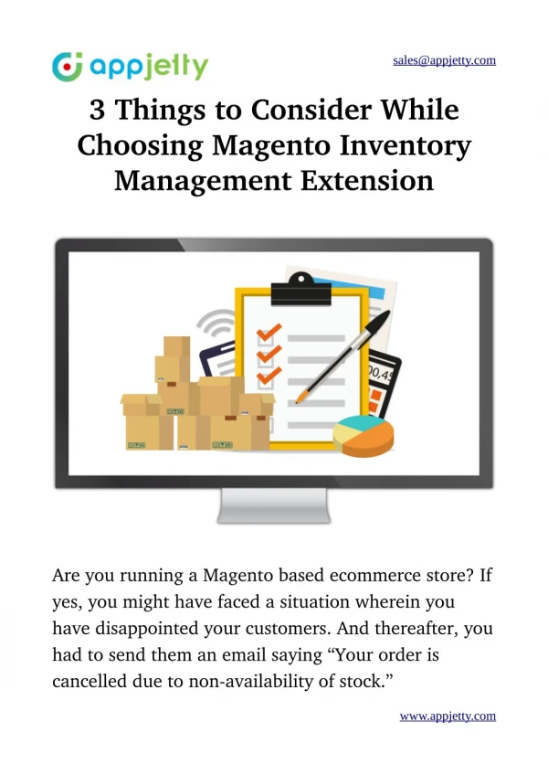 3 Things to Consider While Choosing Magento Inventory Management Extension