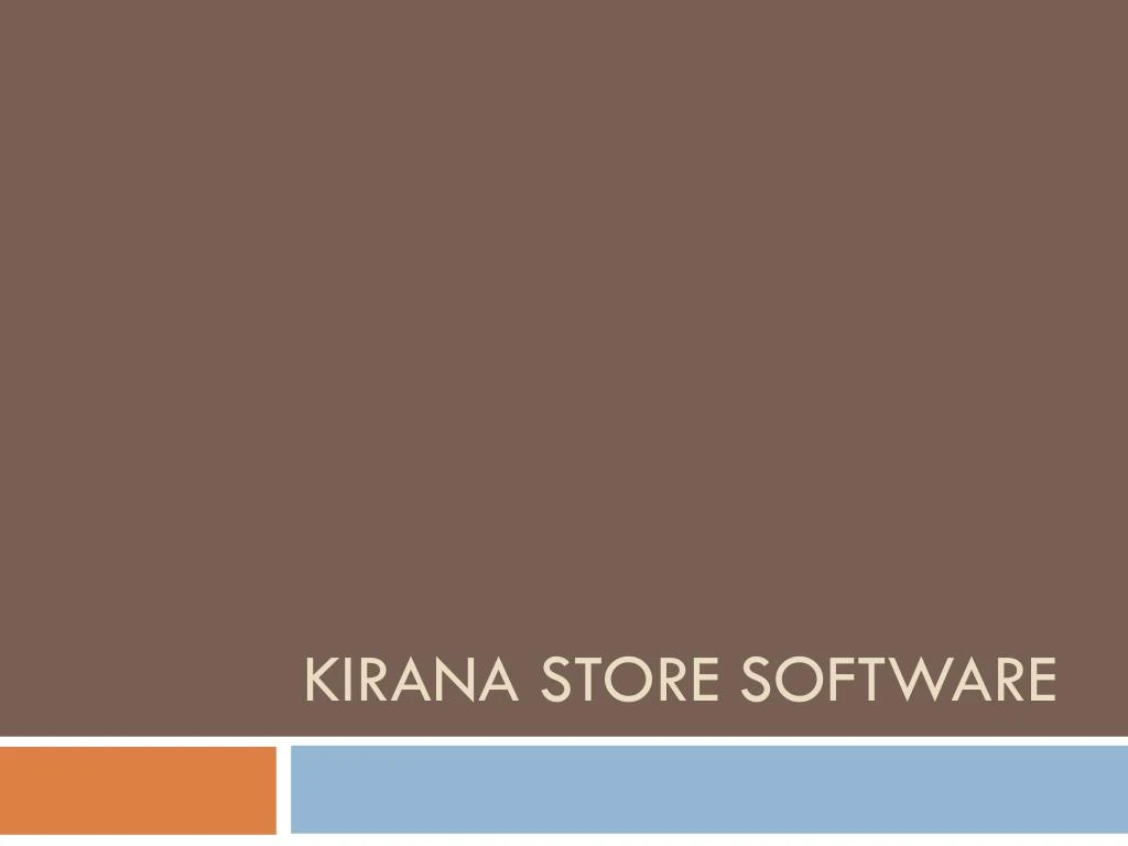 kirana store software