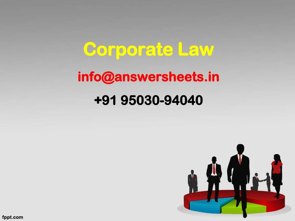 corporate law info@answersheets in 91 95030 94040