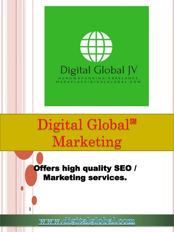 Digital Globalâ„  Marketplace