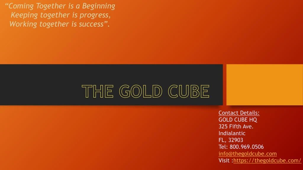 the gold cube