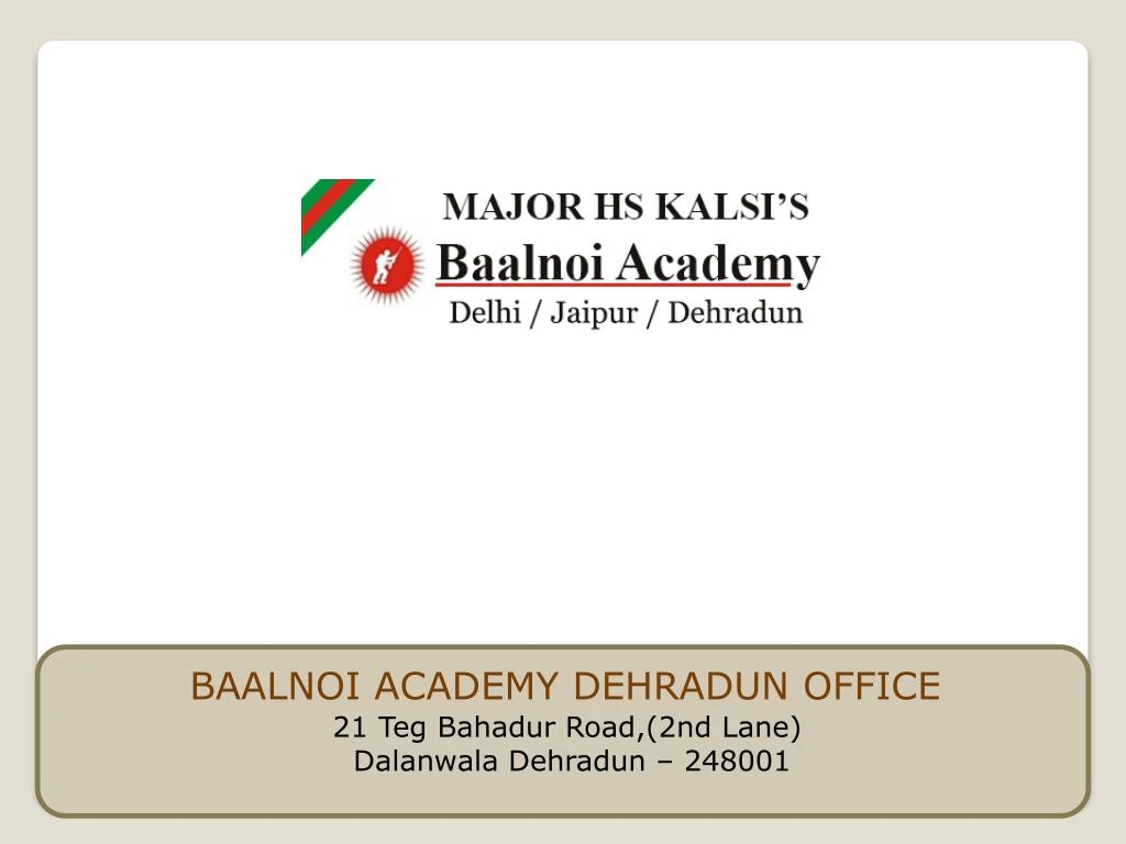 baalnoi academy dehradun office
