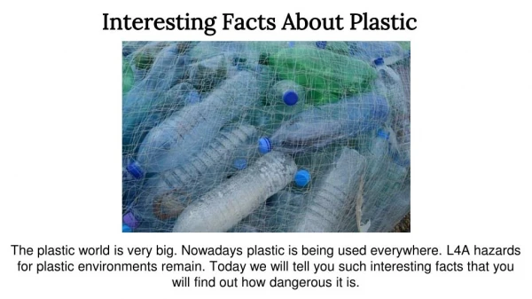 Interesting Facts About Plastic | Newsifier