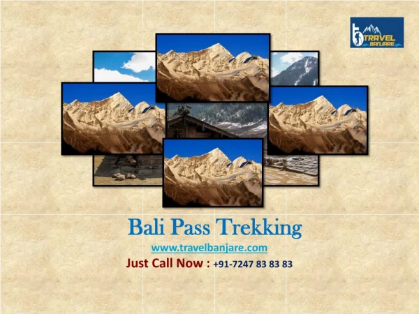 Bali Pass Trekking with Travel Banjare