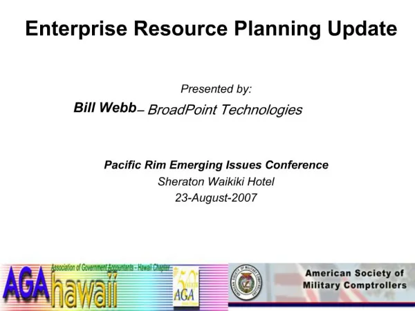 Enterprise Resource Planning Update