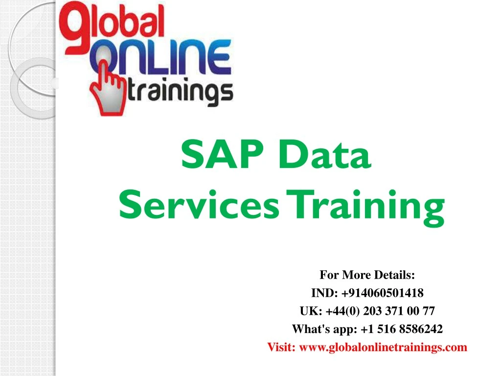 sap data services training