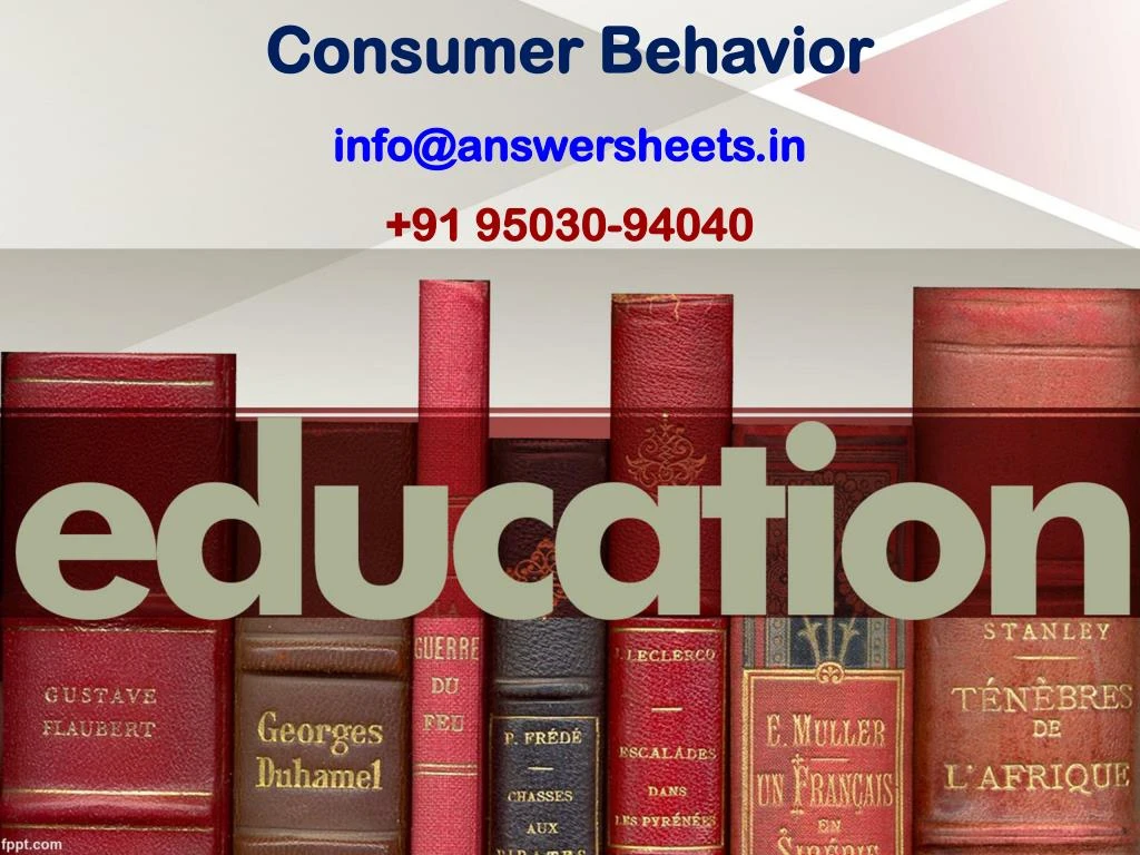 consumer behavior info@answersheets in 91 95030 94040