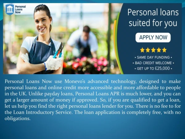 Personal Loans Online, Get Decision Now