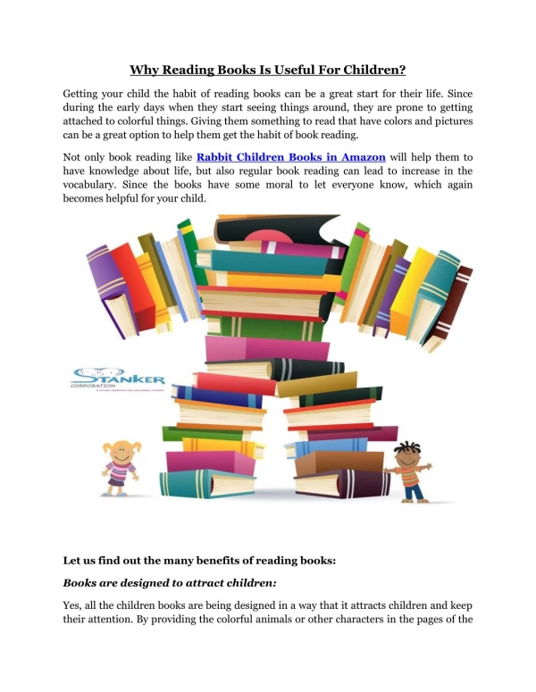 Why Reading Books Is Useful For Children?