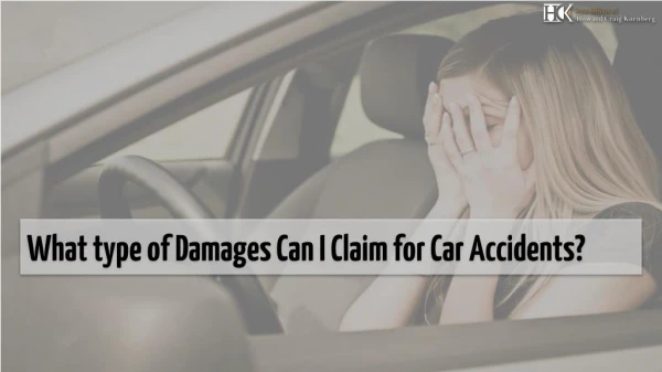 What type of Damages Can I Claim for Car Accidents?