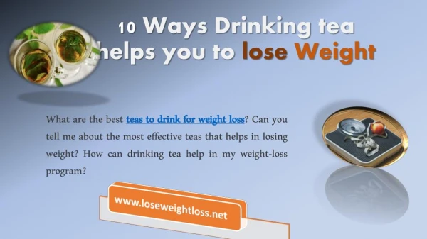 Ways to lose weight by drinking tea