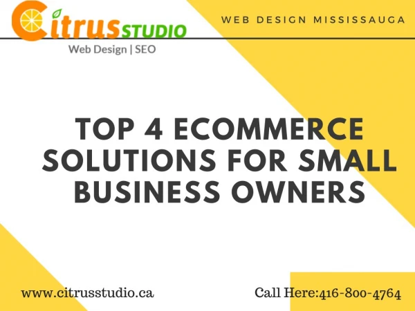 Top 4 Ecommerce Solutions For Small Business Owners