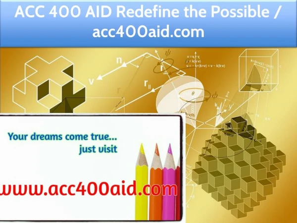 ACC 400 AID Redefine the Possible / acc400aid.com