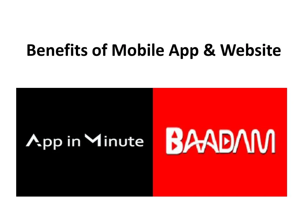 benefits of mobile app website