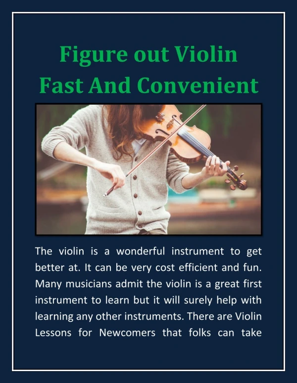 Figure out Violin Fast And Convenient