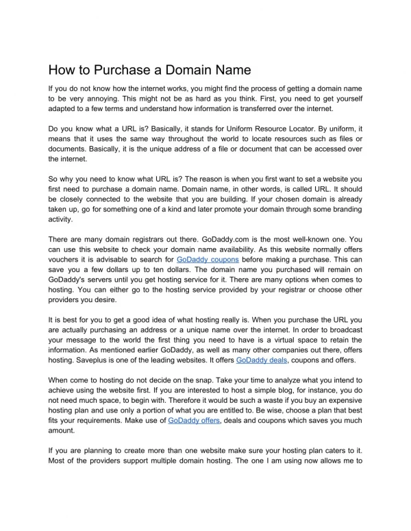 How to Purchase a Domain Name