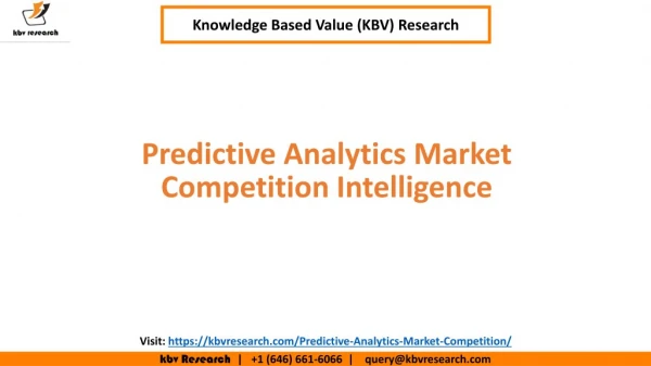 Predictive Analytics Market Competition Intelligence