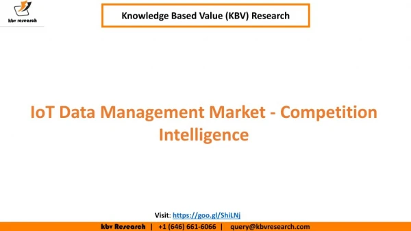 IoT Data Management Market – Competition Intelligence