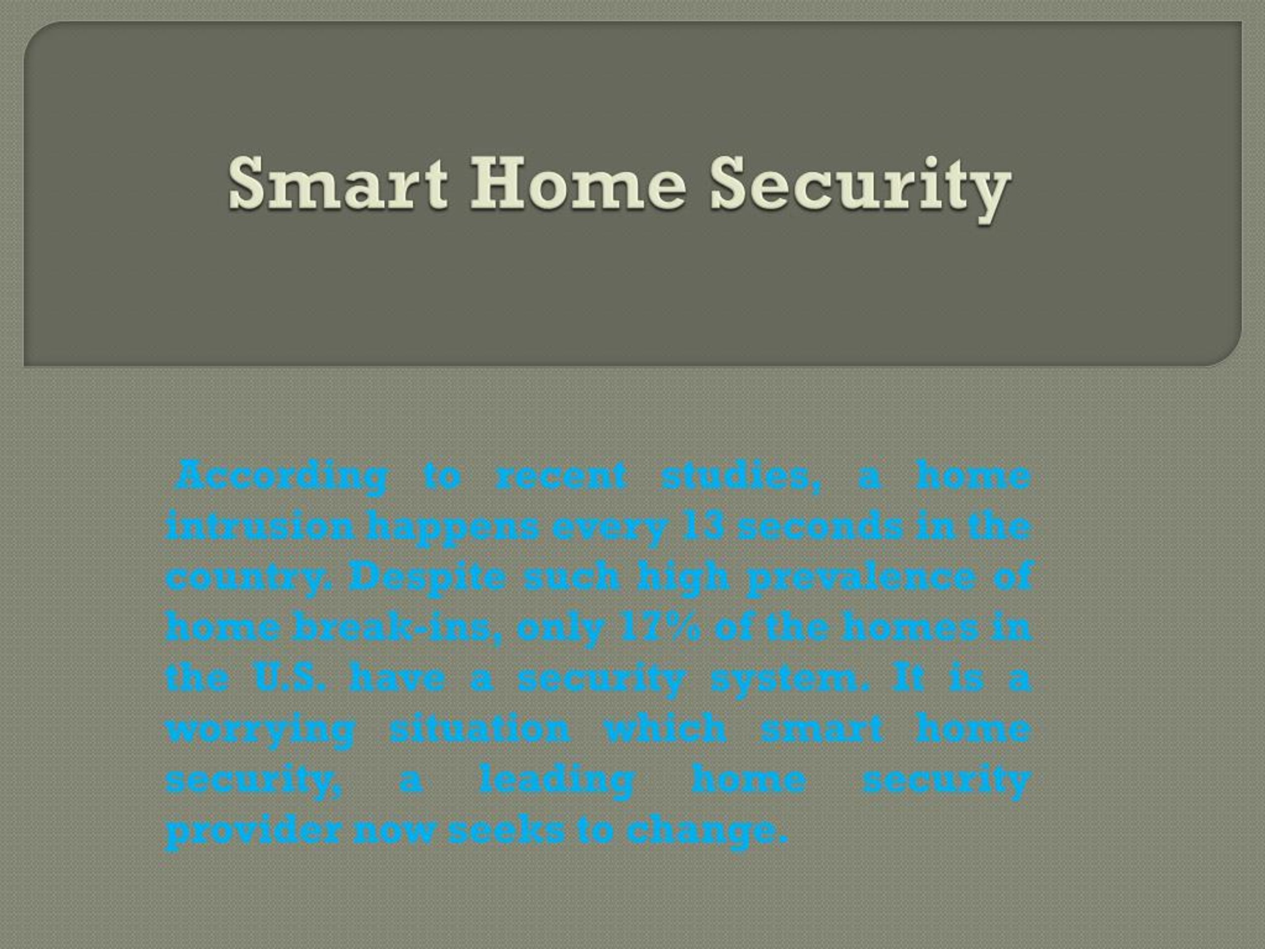 PPT - Smart Home Security PowerPoint Presentation, free download - ID ...
