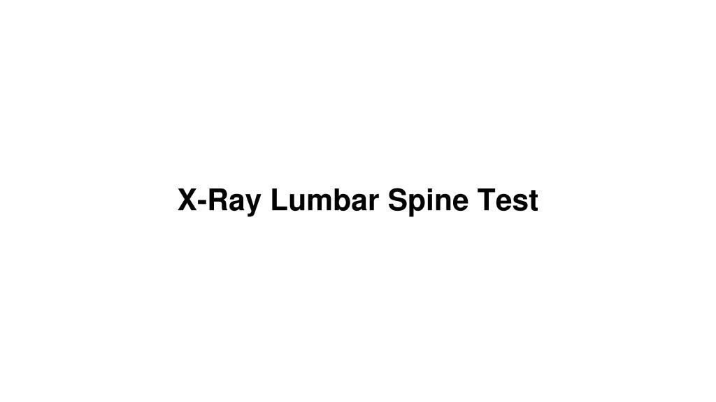 x ray lumbar spine test