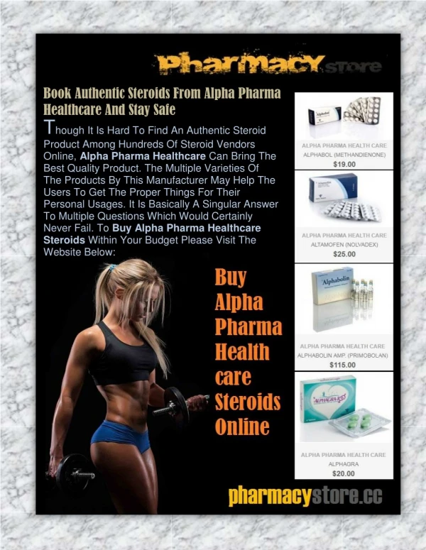 Book Authentic Steroids From Alpha Pharma Healthcare And Stay Safe