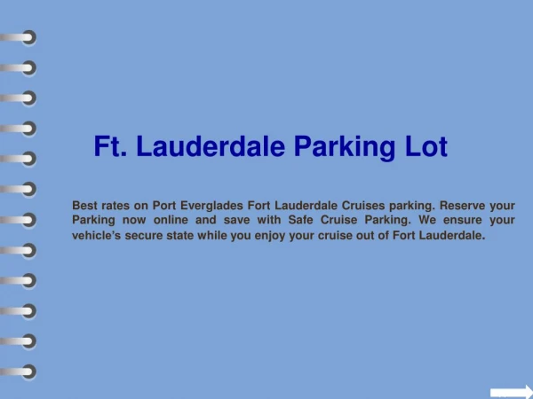Fort Lauderdale Cruise Port Parking Rates