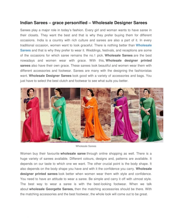 Wholesale Sarees from Lilots Fashion - Surat, Gujarat, India