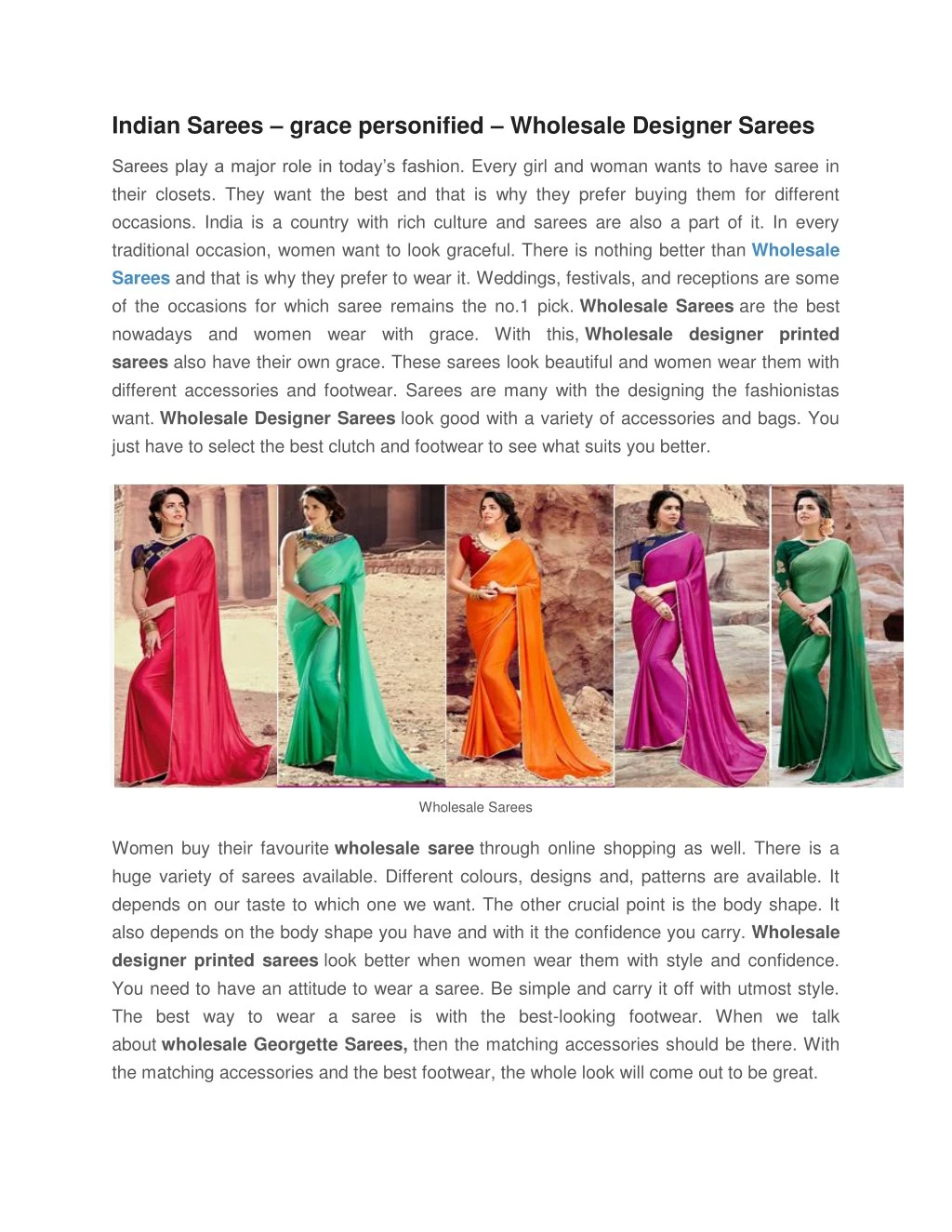 indian sarees grace personified wholesale