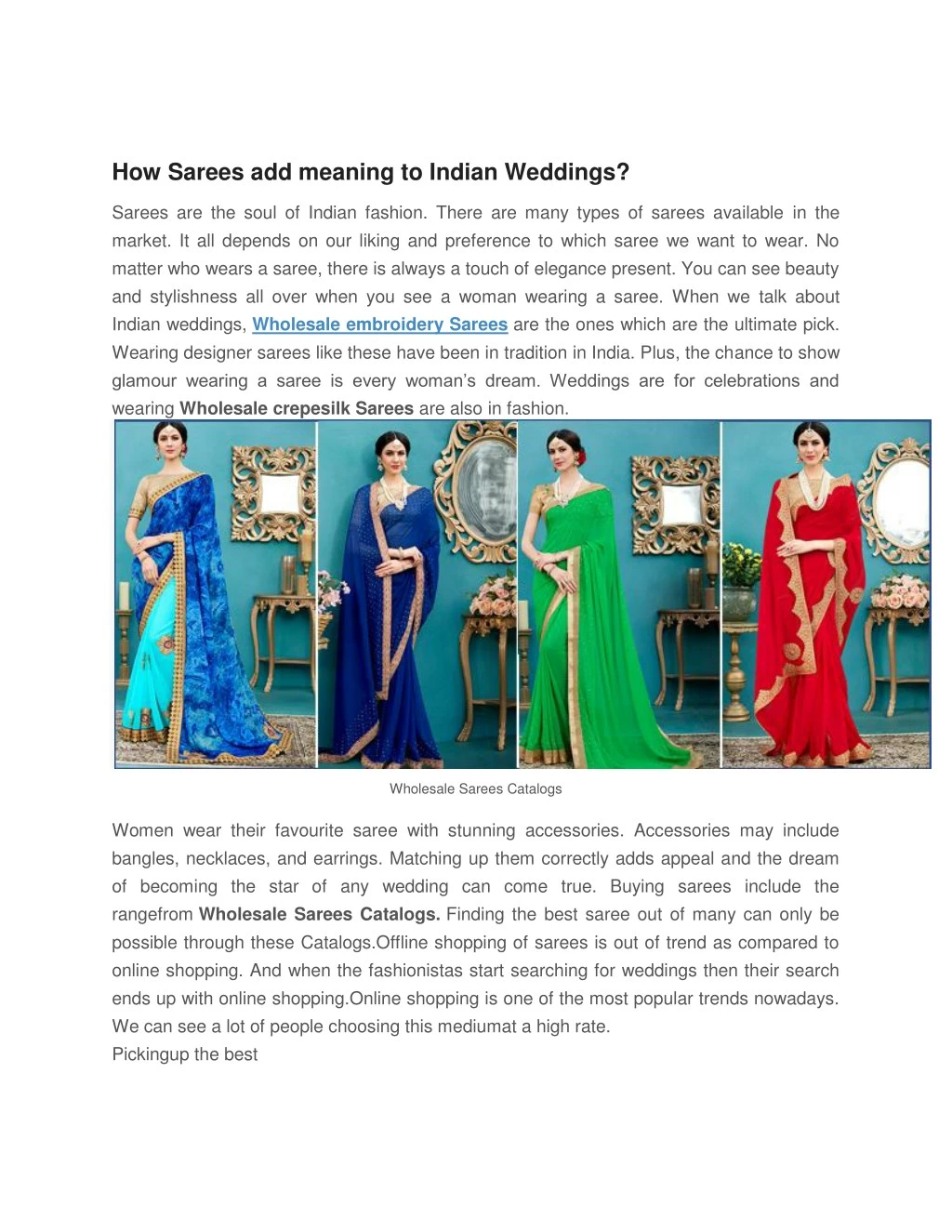 how sarees add meaning to indian weddings
