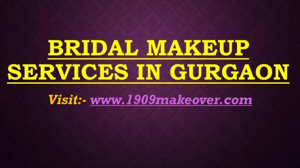 Bridal Makeup Services in Gurgaon
