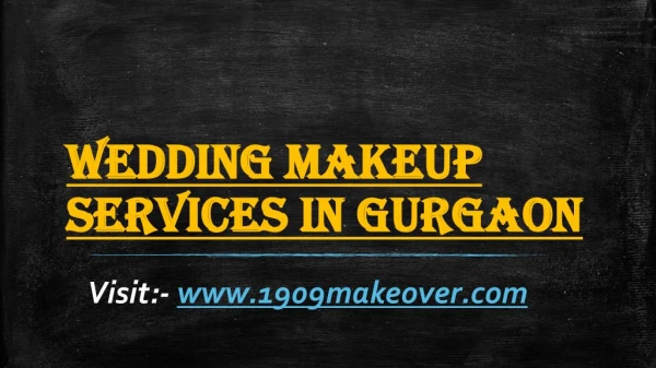 Wedding Makeup Services in Gurgaon