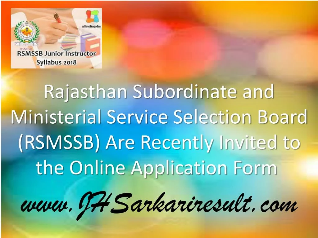 rajasthan subordinate and ministerial service