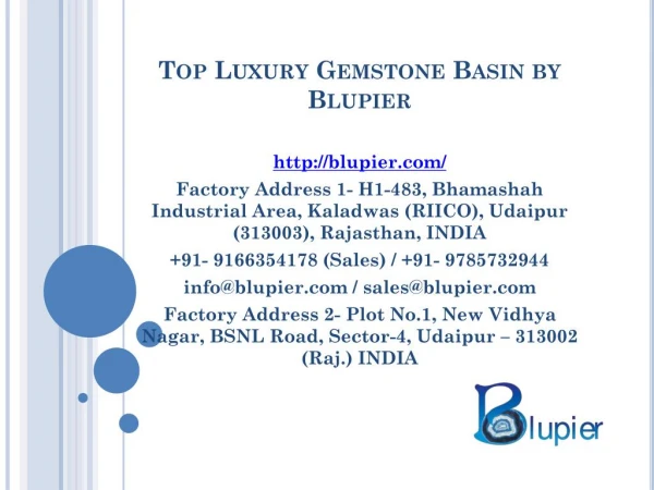 Top Luxury Gemstone Basin by Blupier