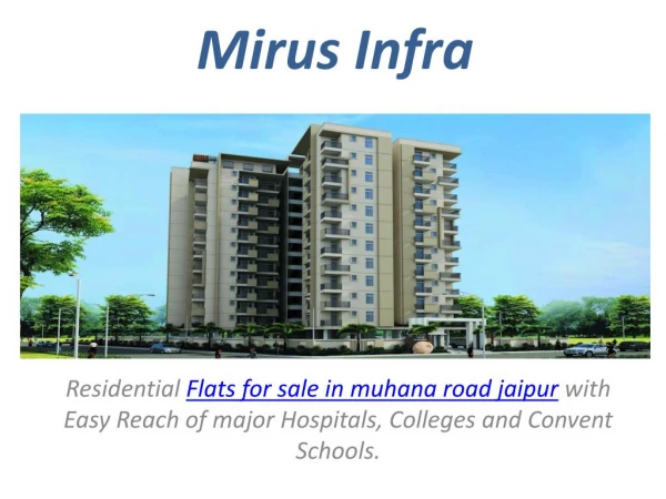 2 Bhk flats for sale in muhana road jaipur