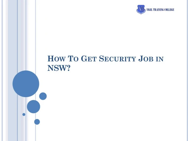 How To Get Security Job in NSW