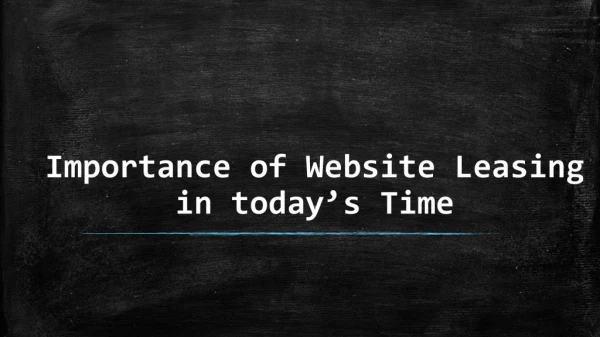 Website Leasing is a Better Idea than Buying a Website