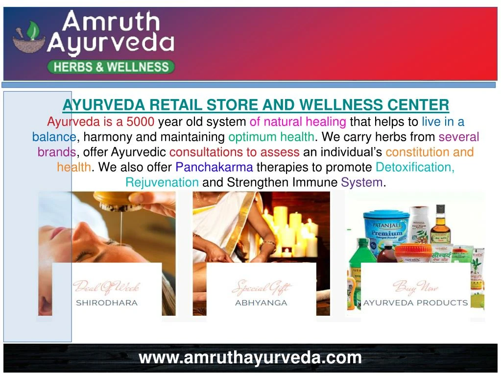 ayurveda retail store and wellness center