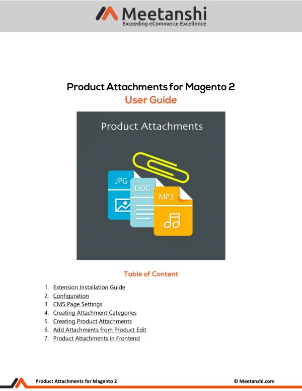 Magento 2 Product Attachments