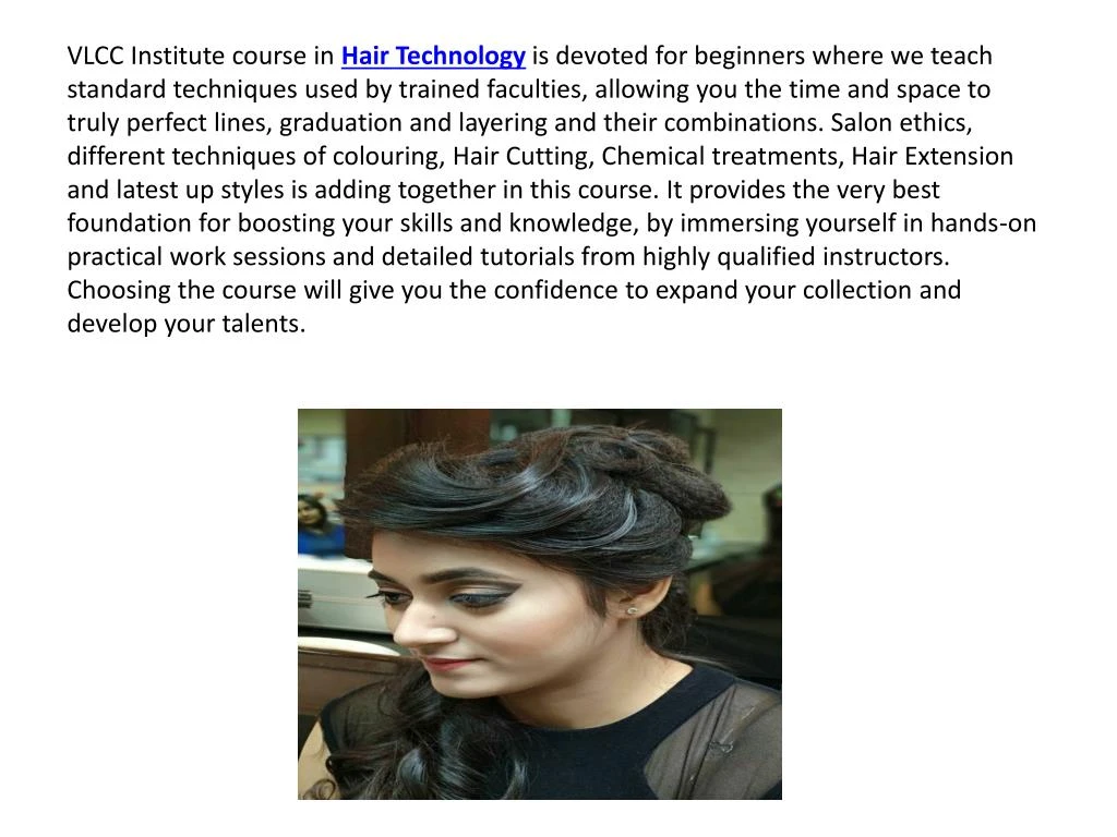 vlcc institute course in hair technology