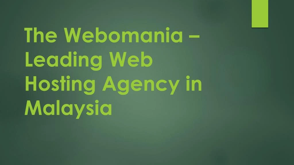 the webomania leading web hosting agency in malaysia
