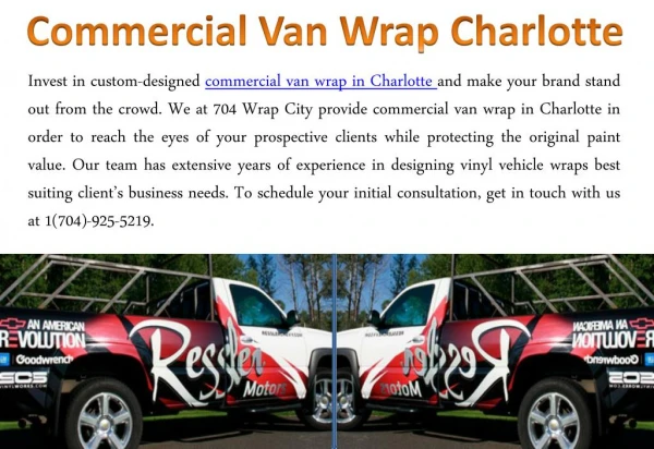 Commercial Van Wrap Charlotte