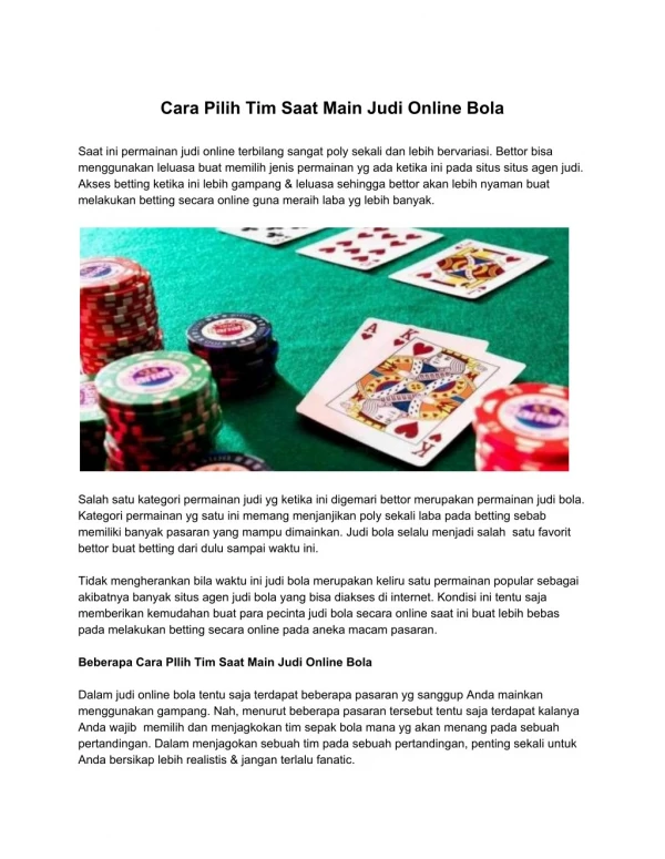 Situs Judi Online Poker88