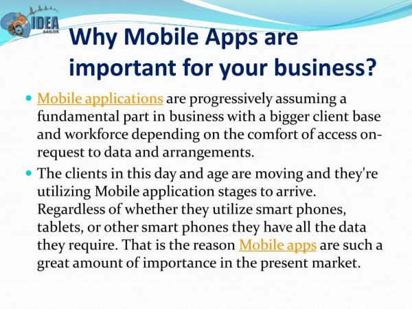 Why Mobile Apps are important for your business?