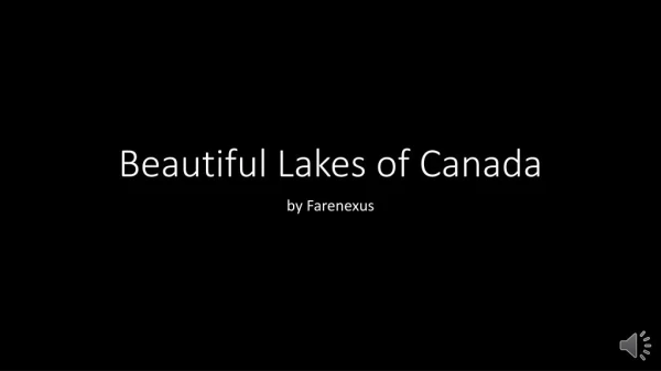 Top Beautiful lakes of canada