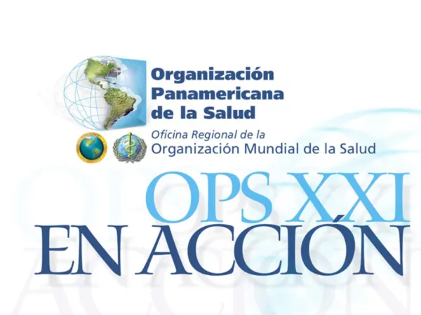 Organizaci n Panamericana de la Salud Organizaci n Mundial de la Salud