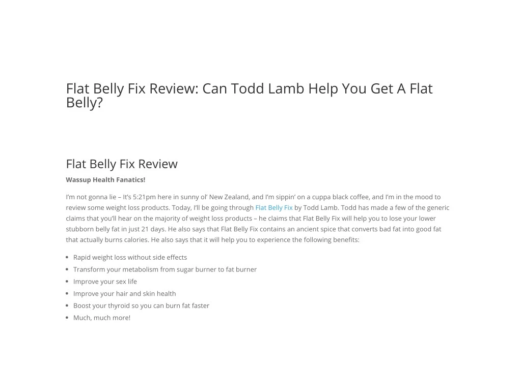 todd lamb the flat belly fix system free