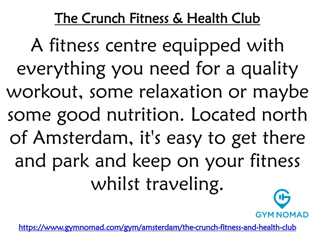 the crunch fitness health club