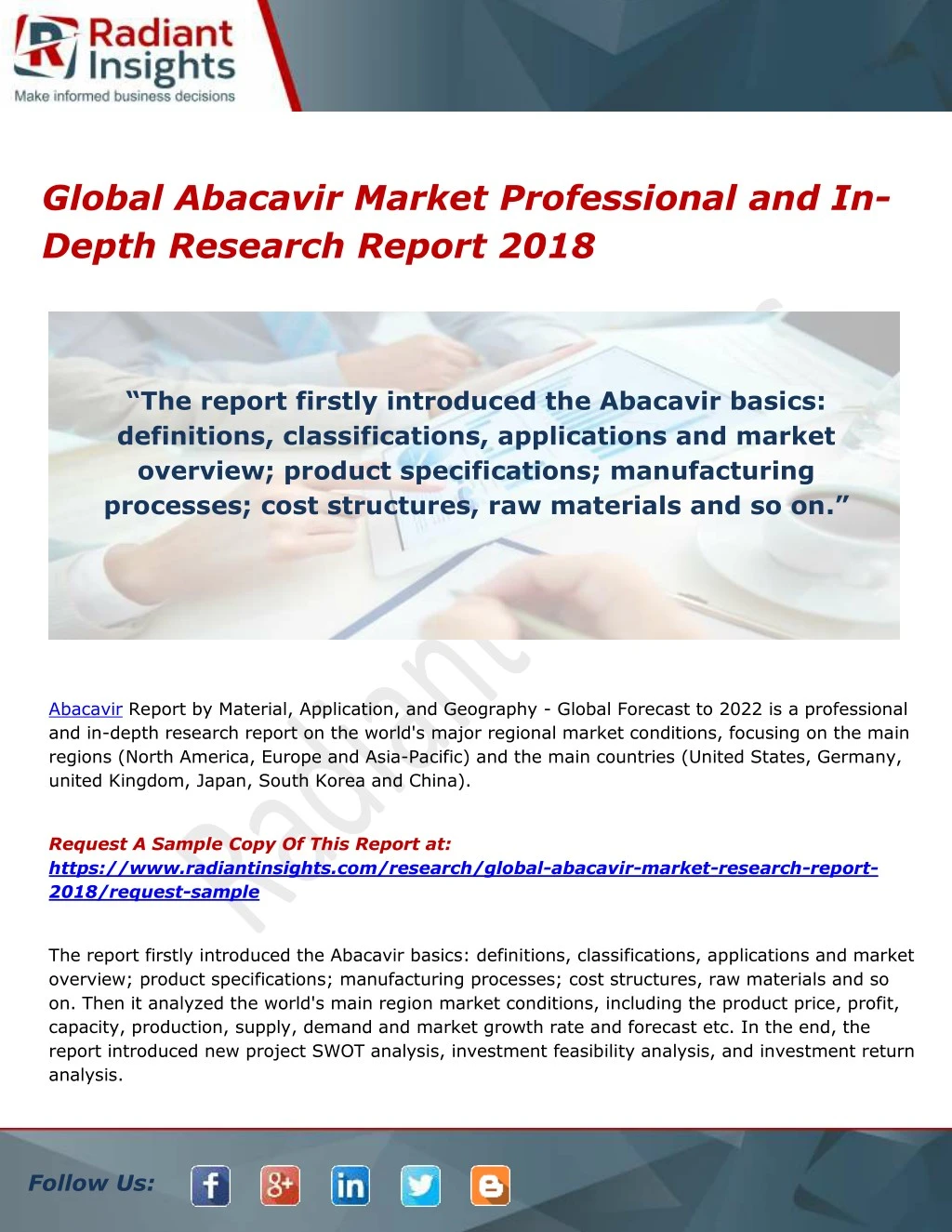 global abacavir market professional and in depth